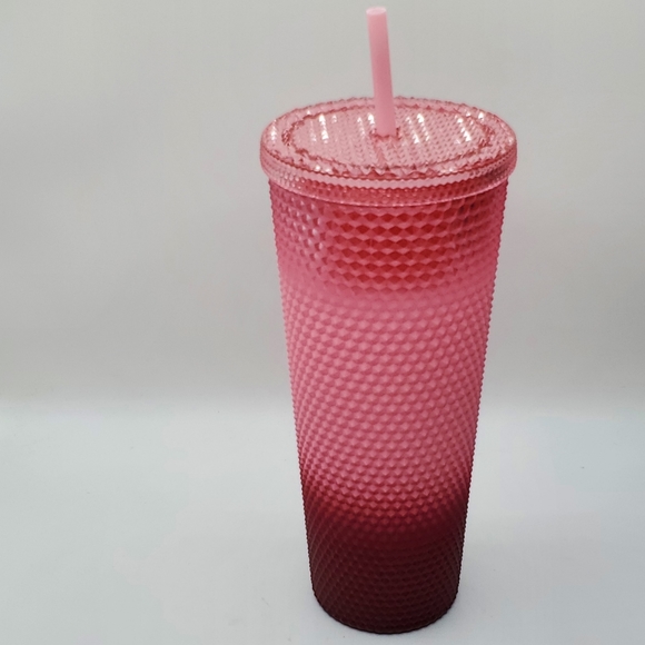 Starbucks 2022 Holiday Waxberry Blush Gradient Bling Venti 24 ounce Tumbler - Picture 10 of 11
